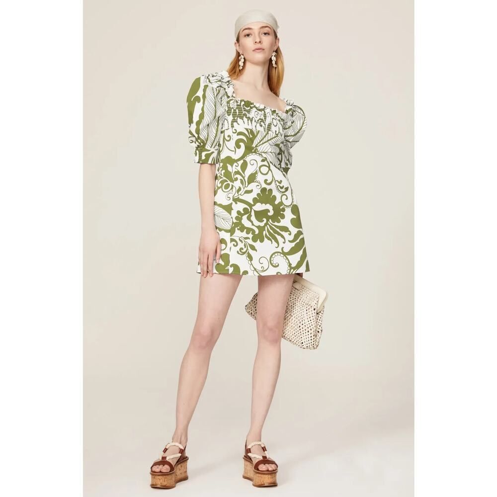 La DoubleJ Mini Sexy Dress in the Marea Olive print M